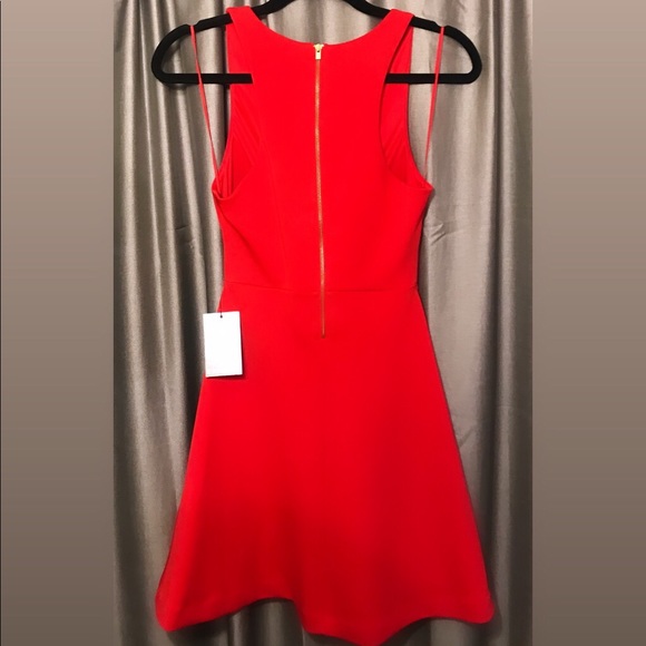 Express Sleeveless Mini Dress with Cut-outs in Red - Picture 3 of 3
